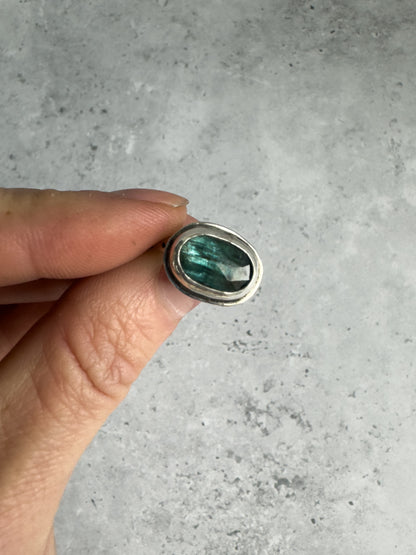 Teal Kyanite Ring - Size 7.75