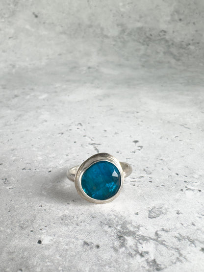 Neon Apatite Ring - Size 7