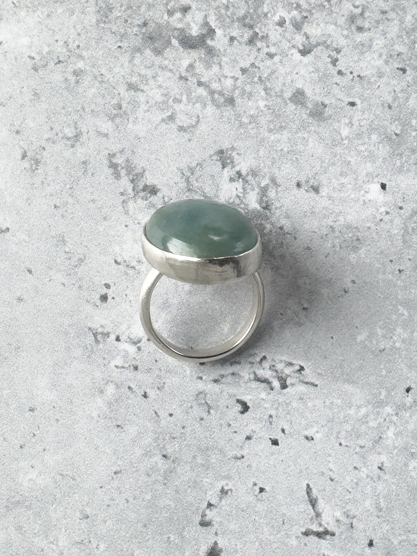 Chunky Aquamarine Statement Ring - Size 5.5