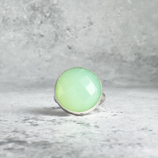 Chunky Chrysoprase Ring - Size 6.25