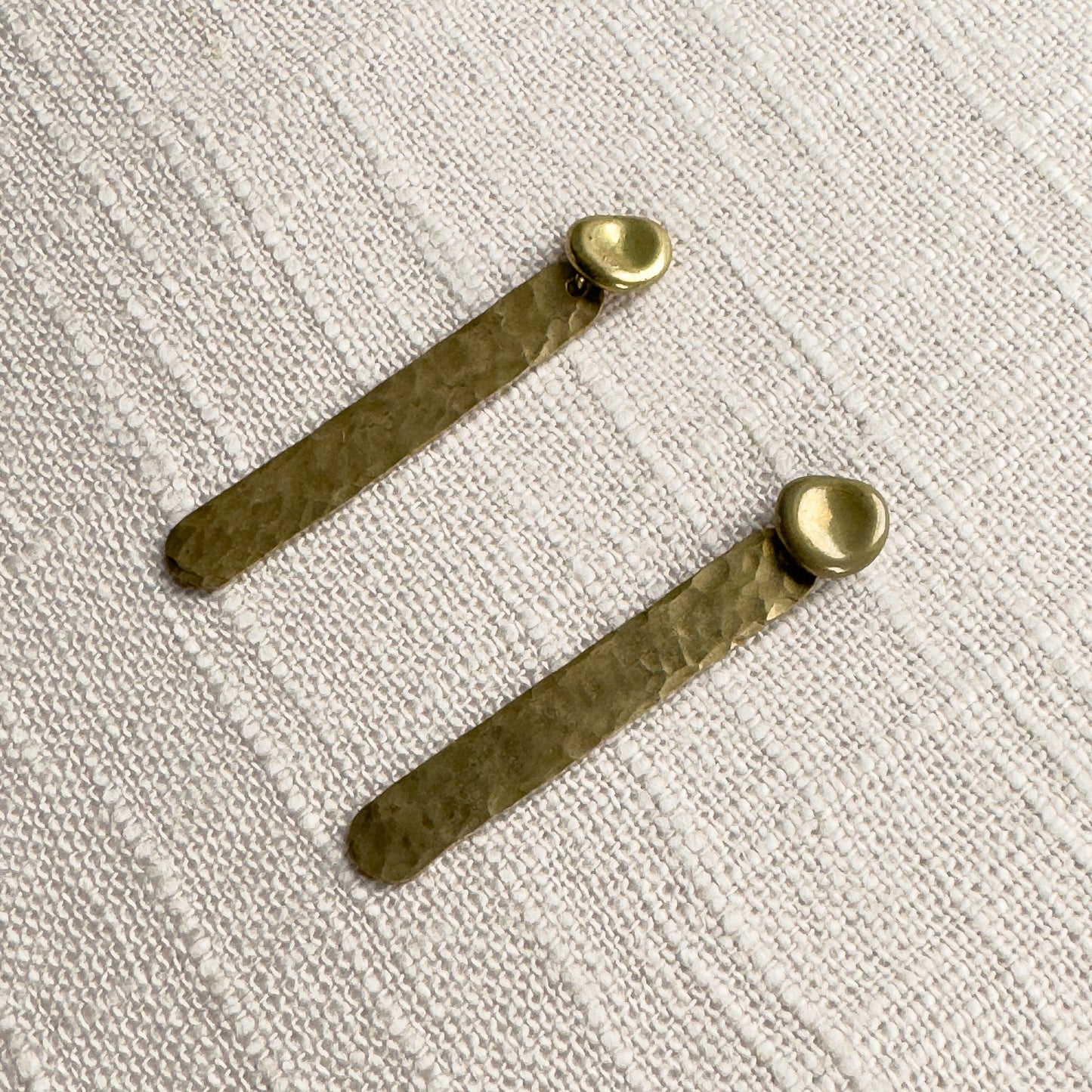 Rustic Brass Dangle Earrings