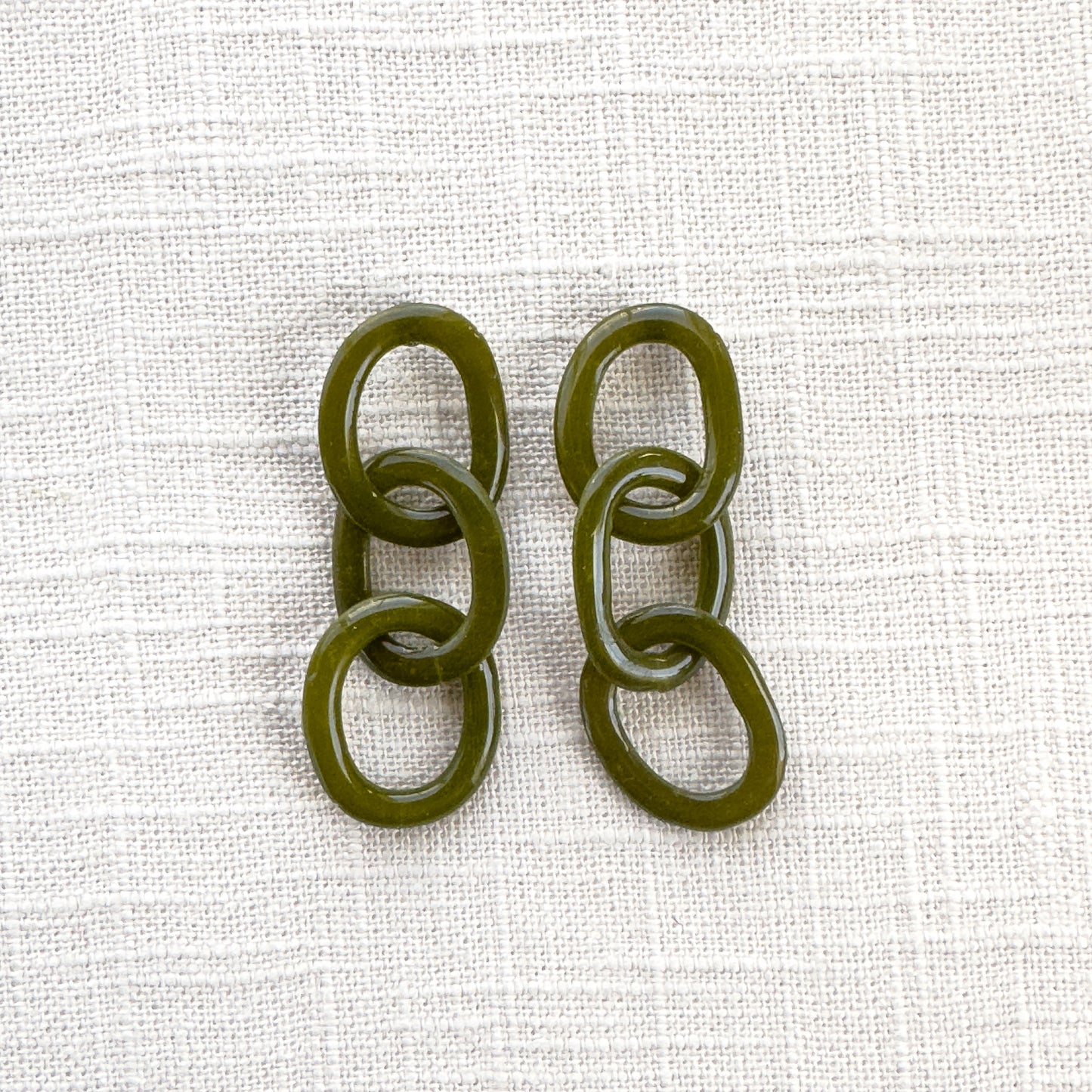 Triple Link Earrings