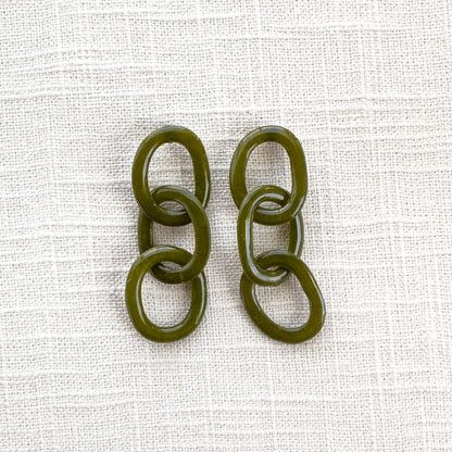 Triple Link Earrings