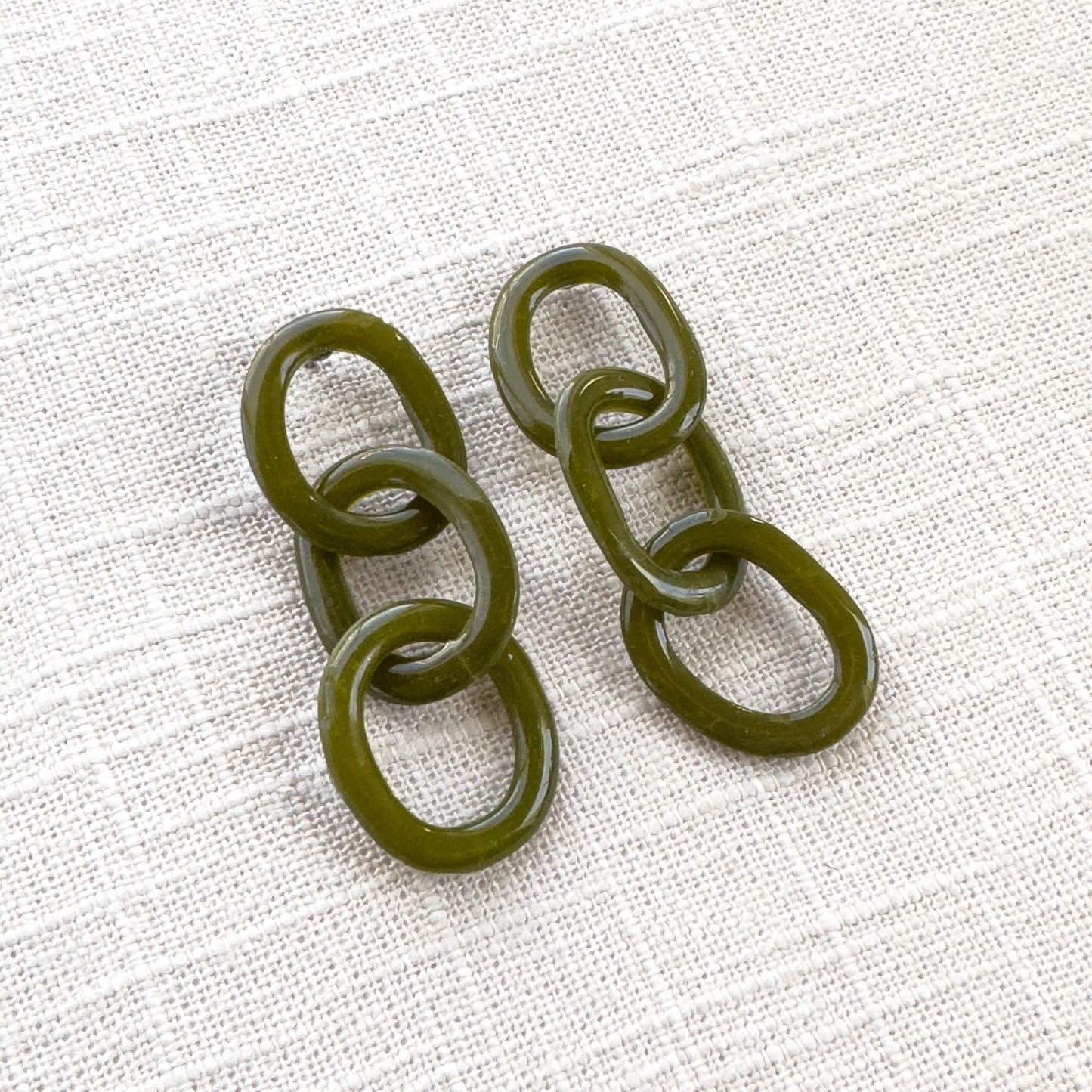 Triple Link Earrings