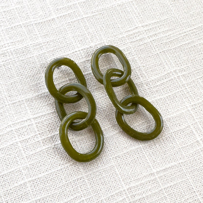 Triple Link Earrings