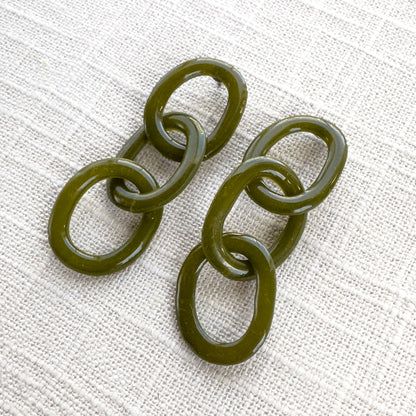 Triple Link Earrings