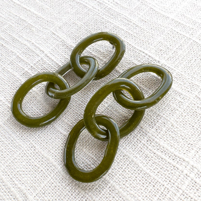 Triple Link Earrings