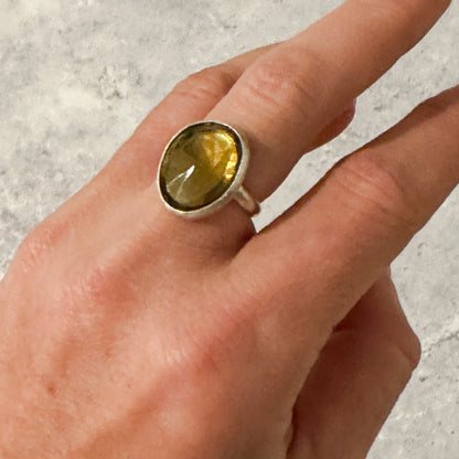 Beer Quartz Ring - Size 5