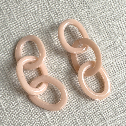 Triple Link Earrings