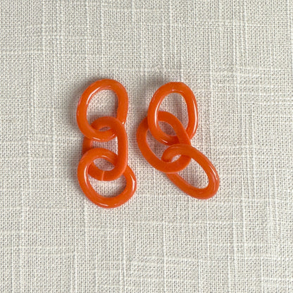 Triple Link Earrings