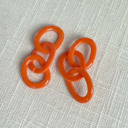 Triple Link Earrings