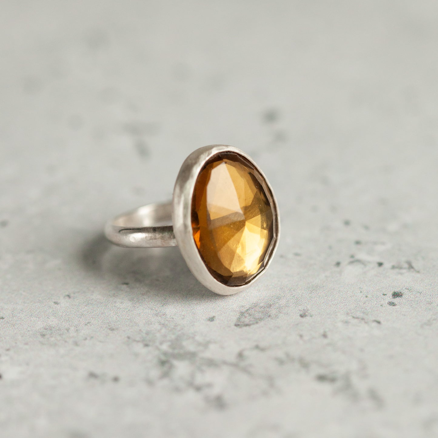 Beer Quartz Ring - Size 5