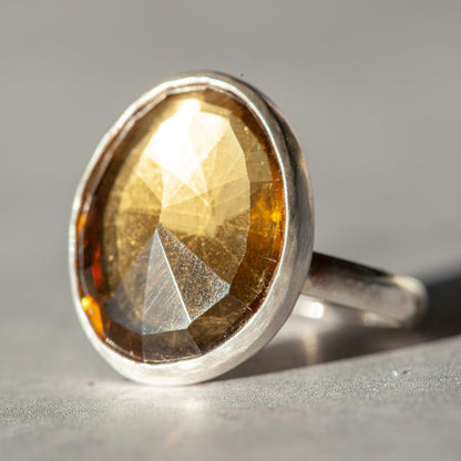 Beer Quartz Ring - Size 5