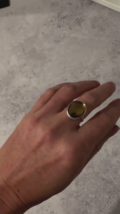 Beer Quartz Ring - Size 5