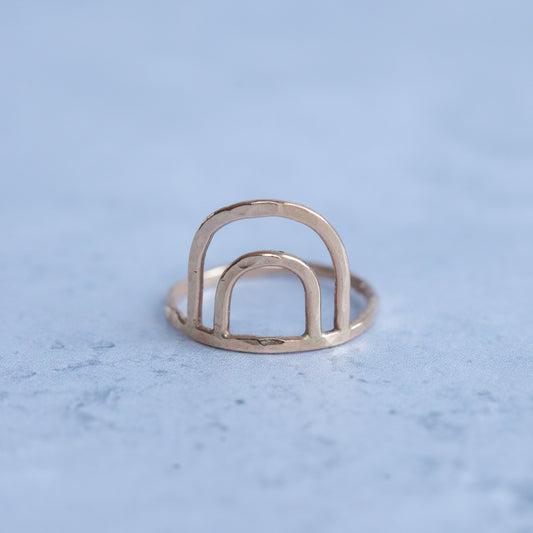 Double arch ring - Made to order