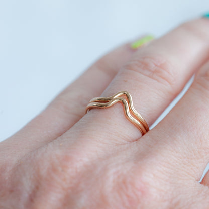 Mini mountain stacking ring - Made to order