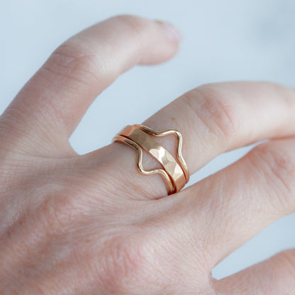 Mini mountain stacking ring - Made to order