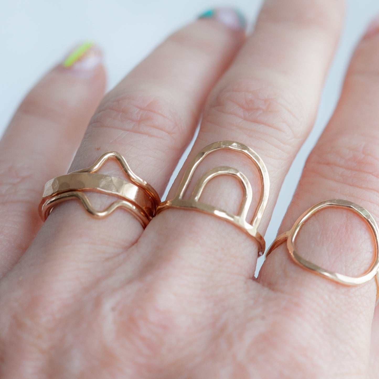 Mini mountain stacking ring - Made to order