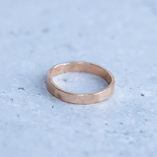 Hammered chunky stacking ring - Made to order